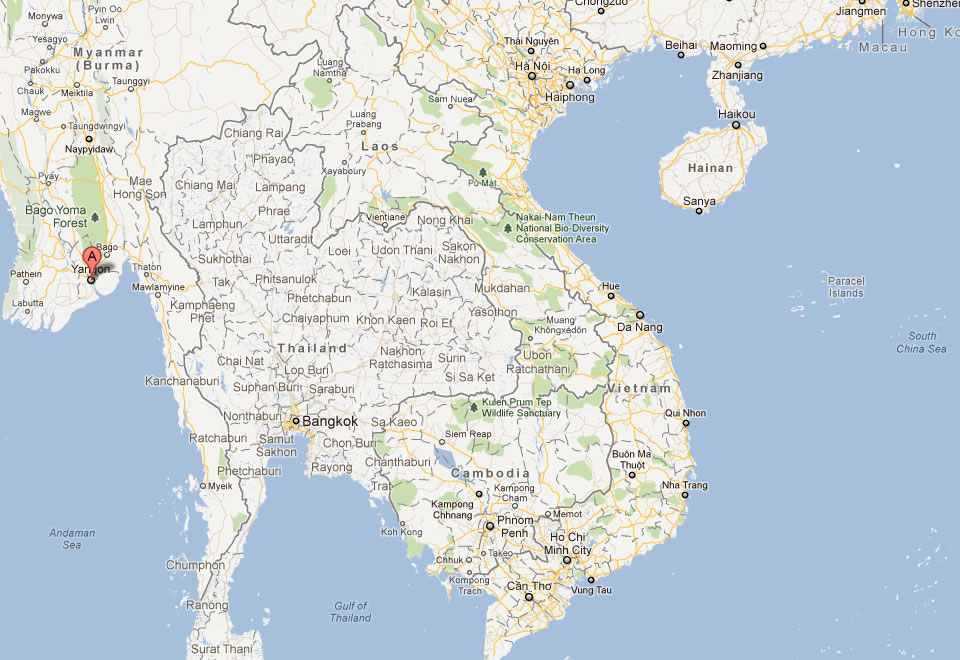 map of yangon myanmar